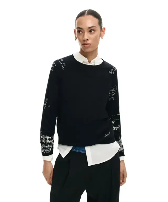 Desigual - Γυναικεία Μπλούζα Marquette 26SWJF10-2000 Μαύρο - XS 2