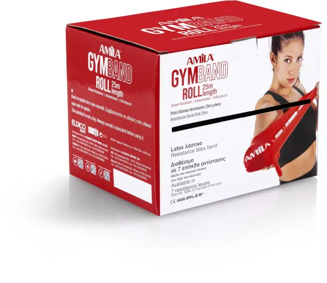 Λάστιχο AMILA GymBand Ρολό, Πολύ Μαλακό (48144) 2