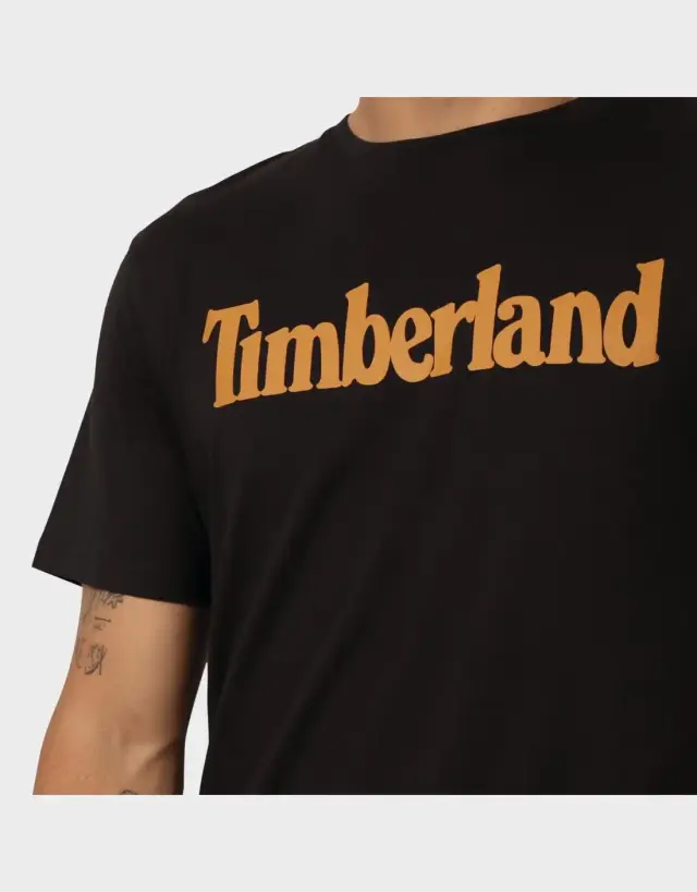 Timberland - Ανδρικό T-shirt με Λογότυπο TB0A2BRN-P56 Μαύρο - L 2