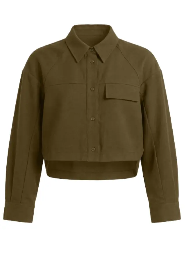 Funky Buddha γυναικείο κοντό πουκάμισο relaxed fit FBL014-110-05-2