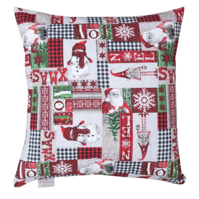 Διακοσμητικό Μαξιλάρι 45x45 Με Γέμιση Christmas Viopros 4454 Εκρού 70% Βαμβάκι-30% Πολυέστερ