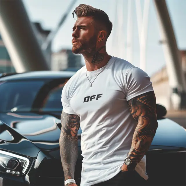 T-shirt Noshame® Λευκό με τύπωμα Off - 3025172 - XXL