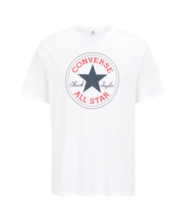 Converse - Ανδρικό T‑shirt Chuck Taylor All Star Patch Relaxed Fit CVM5T459-100 Λευκό - XS