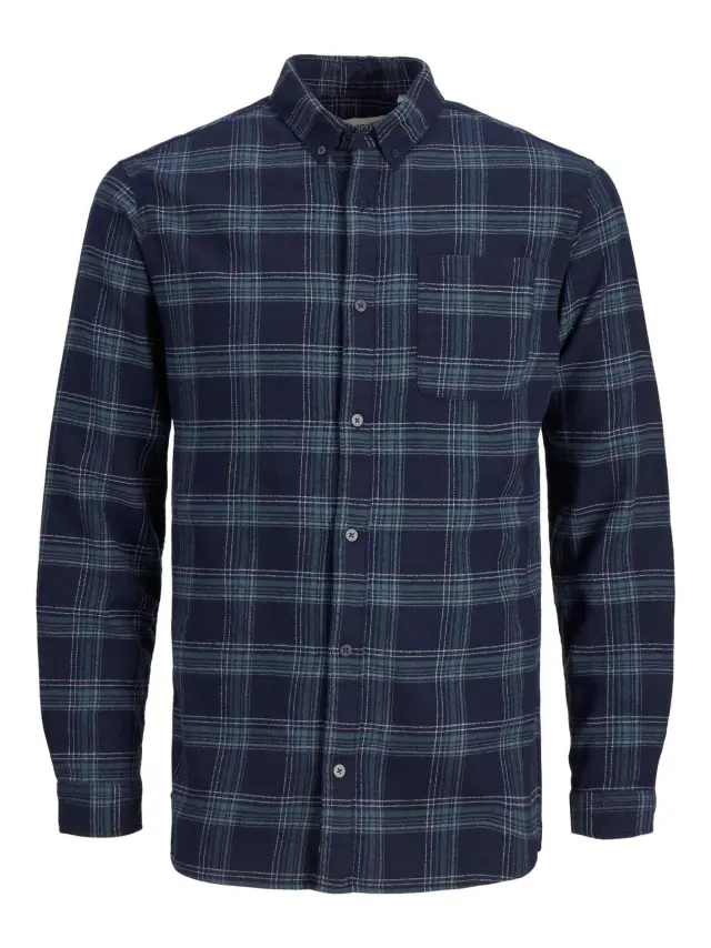 JCOCOR FLANNEL CHECK SHIRT LS BD Navy Blazer