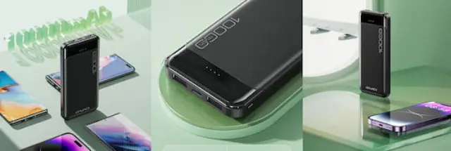 Awei P37K Power Bank 10000mAh με 2 Θύρες USB-A και Θύρα USB-C Μαύρο 3