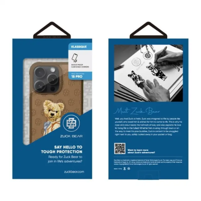 ZUCK BEAR case PARIS GENTLEMAN for IPHONE 16 Pro bag 3