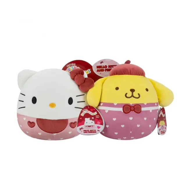 Squishmallows Valentine Sanrio Λούτρινα 20Cm Ζευγάρια W2 Hello Kitty-Pompompurin (SQSN00887)