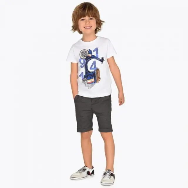 Mini 2 έως 10 ετών Βερμούδα λινό σταμπωτό - 6Ε 2