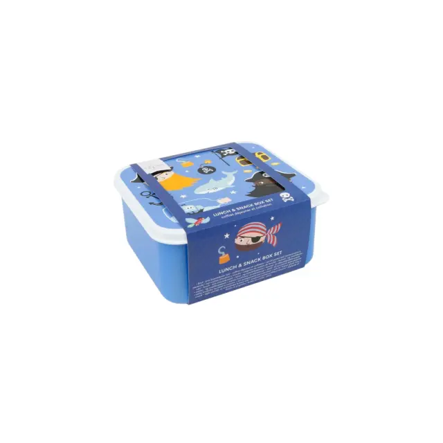 A Little Lovely Company Σετ 4 Δοχεία Φαγητού Lunch & Snack Box Set - Pirates SBSEPI80 3