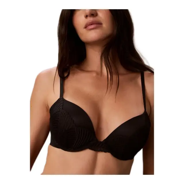 Calvin Klein Γυναικείο Σουτιέν Push-Up Plunge, Χρώμα Μαύρο 2