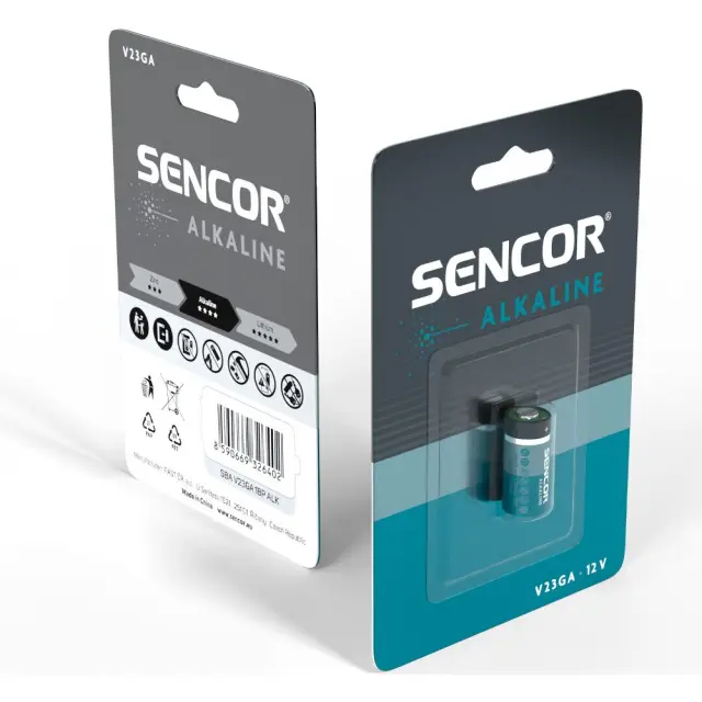 Μπαταρία Αλκαλική V23GA Sencor SBA A23/23A/23GA/A23/E23A/GP23A/K23A/L1028/LR23A/LRV08/LRVO8/MN21/MS21/V23/V23GA/VR22 1τμχ 2