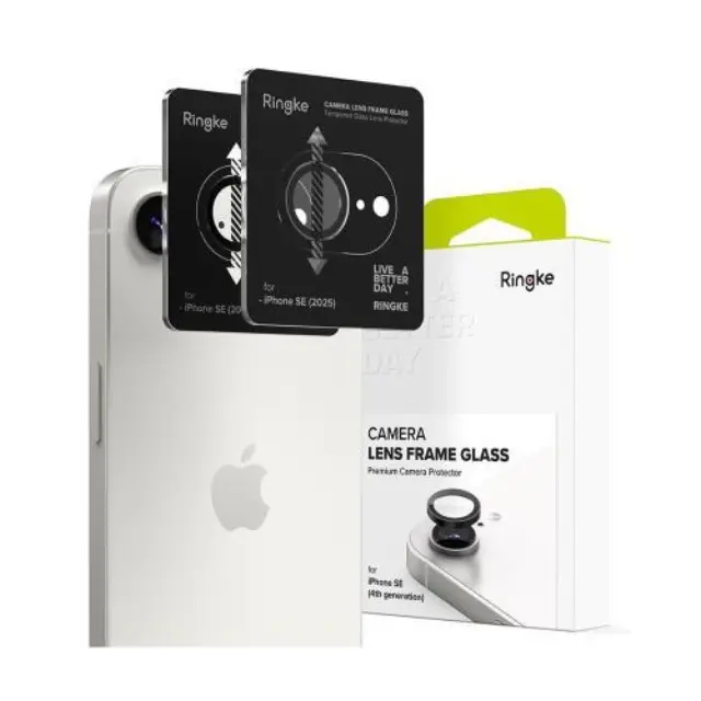 Tempered Glass Full Face Ringke για Τζαμάκι Κάμερας Apple iPhone 16e Μαύρο (2 τεμ.) N67638