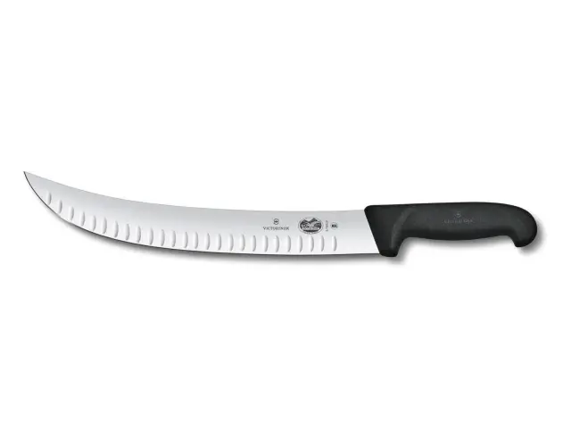 Μαχαίρι Σφαγής Victorinox Fibrox με καμπύλη λεπίδα, αυλακώσεις και μήκος 31cm - Black5.7323.31 2