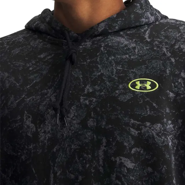 Under Armour Men's Rival Fleece Printed Hoodie Μαύρο 6013452-008 (Under Armour) 3