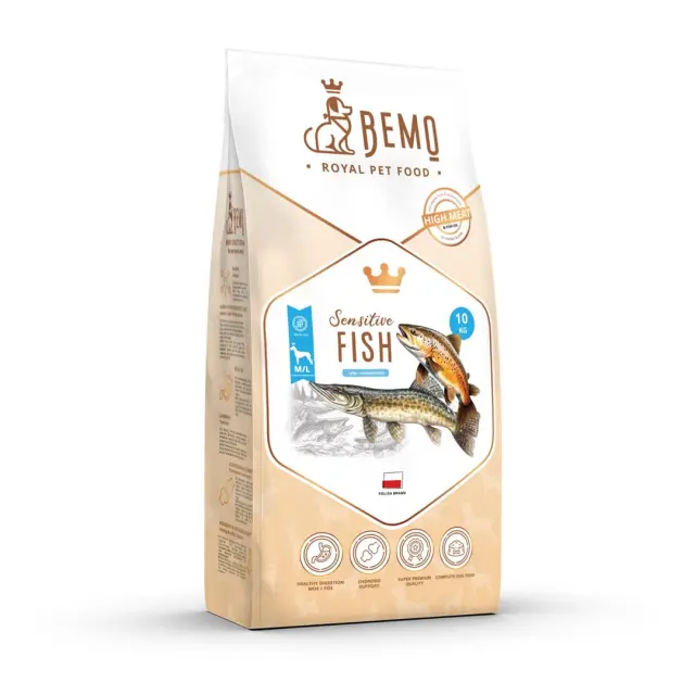 BEMO Sensitive Fish Medium/Large Mono - dry dog food - 10kg