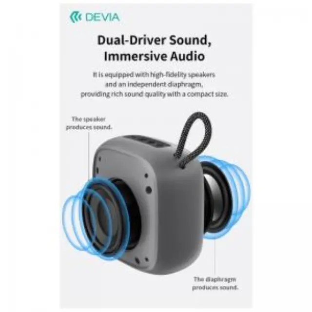 Φορητό Ηχείο Bluetooth Devia EM501 Sound Lite2 5W Μαύρο N68624 3