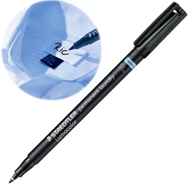 Μαρκαδόρος Ανεξίτηλος Staedtler Lumocolor Permanent για Ρούχα Fine 0.6mm - Μαύρο