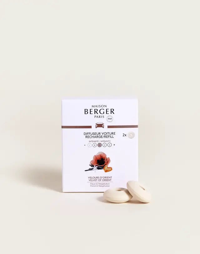 Maison Berger Paris Car Diffuser Refill Σετ 2 Κεραμικών Ανταλλακτικών αρωματισμού Αυτοκινήτου Velvet of Orient