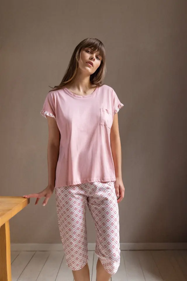S1269 - Type - PYJAMA CAPRI PINK GEO