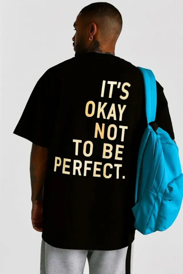 Ghetto Black T-shirt Not Perfect Back Stamp Hip Hop Streetwear 2