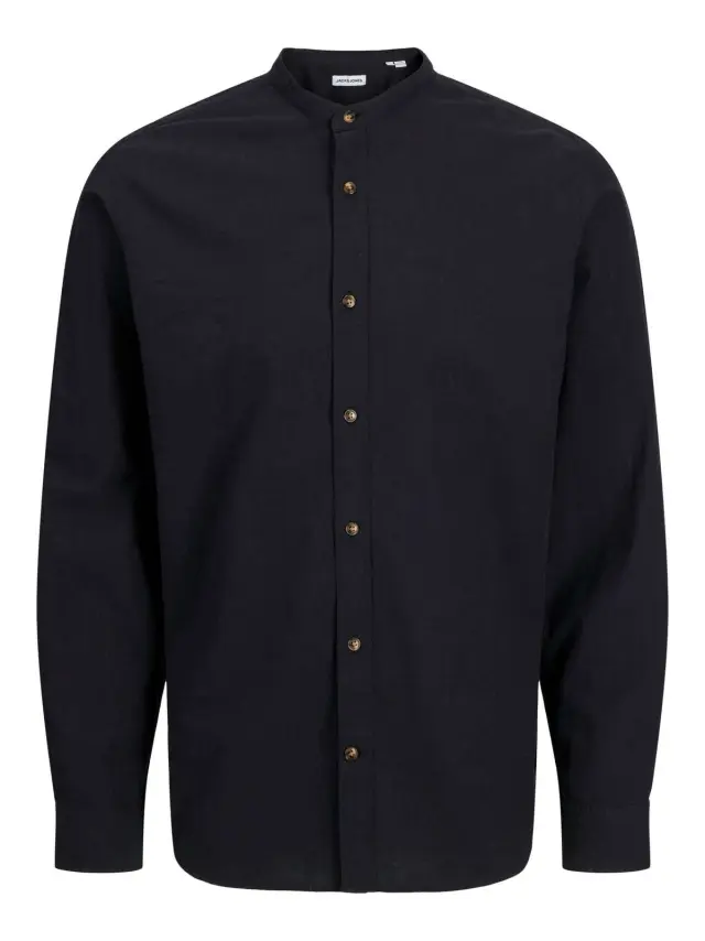 JJESUMMER BAND SHIRT LS SN Black