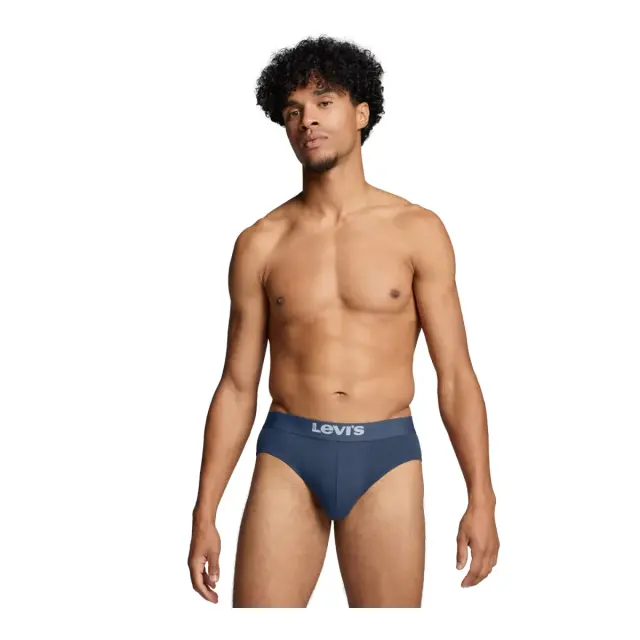 Levi's Ανδρικό Slip Solid Basic Organic Cotton - Διπλό Πακέτο, Χρώμα Navy - M 2
