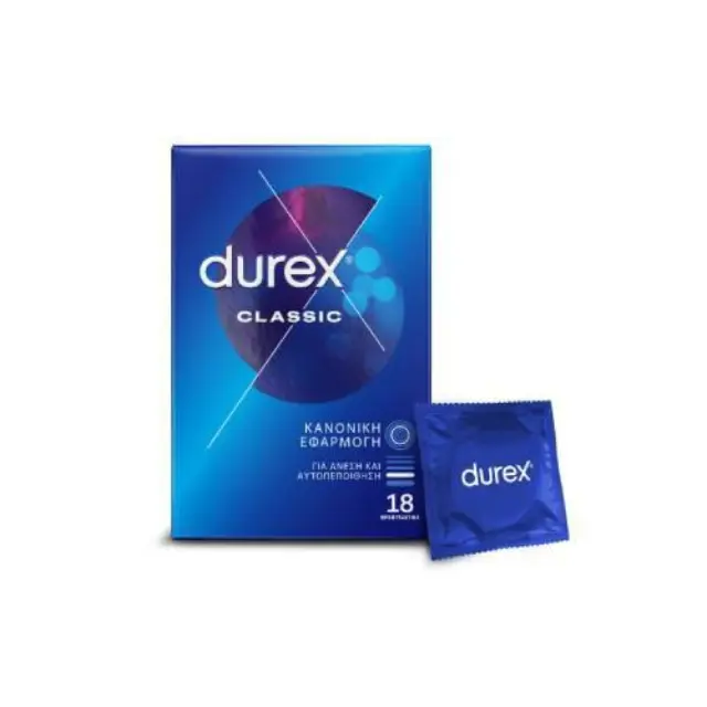 Durex Προφυλακτικά Classic με Κανονική Εφαρμογή  18τμχ