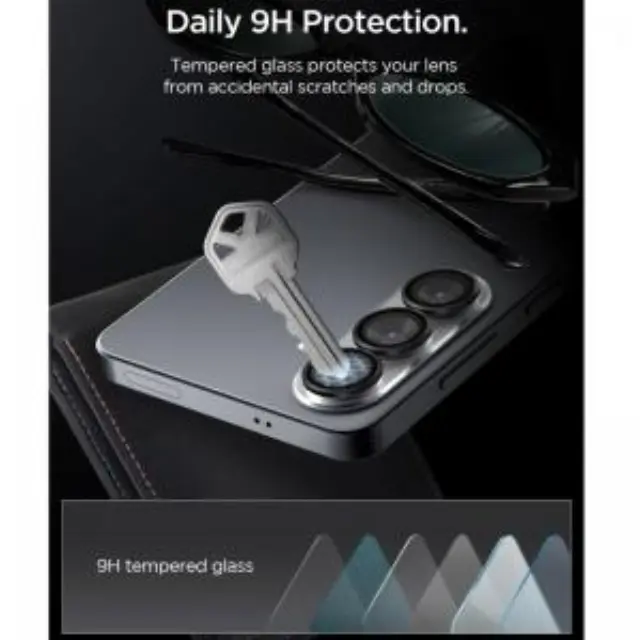 Tempered Glass Rings Spigen για Τζαμάκι Κάμερας Samsung Galaxy S26 Plus 5G Optik.tR EZ-FIT Μαύρο (2 τεμ.) N70857 3