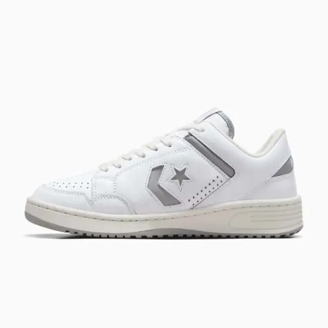 Converse Men's Basketball Low Weapon Leather Άσπρο - Γκρι A12335C (Converse) 2
