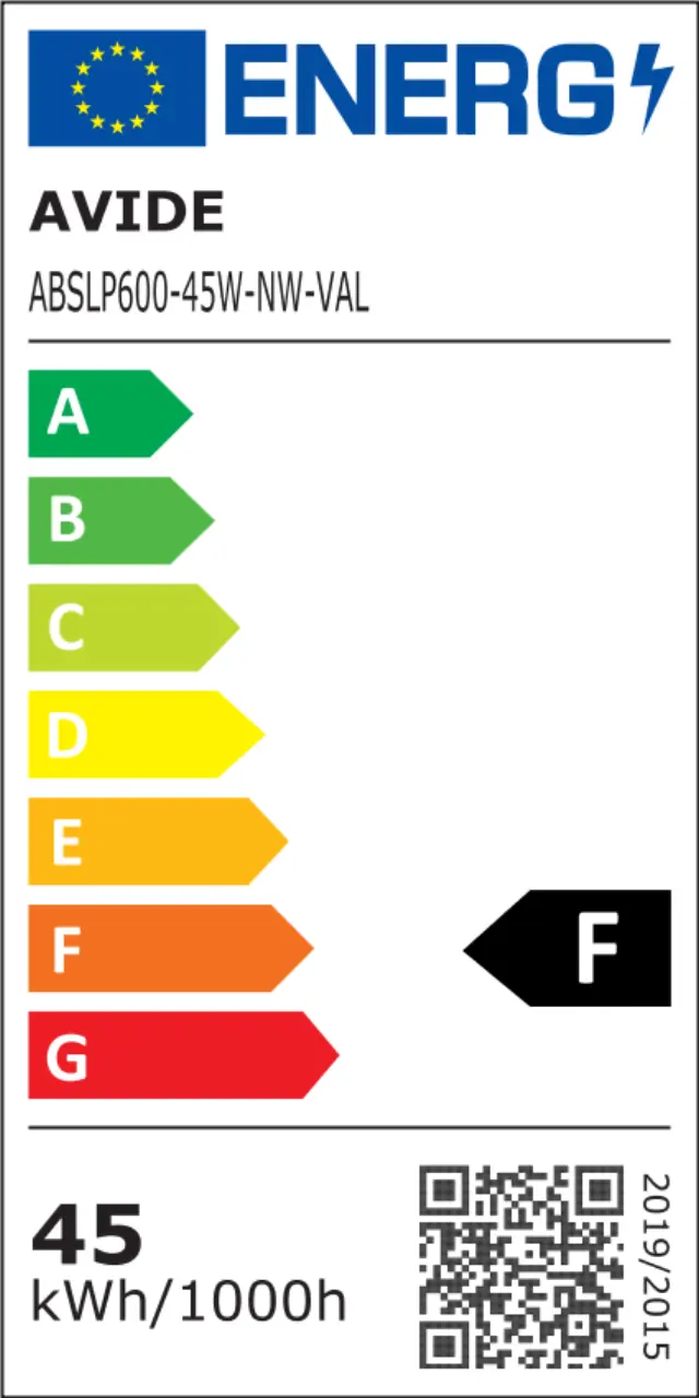 Avide LED Πάνελ 60x60cm 45W Λευκό 4000K 100lm/W Value 15.001.1445 2