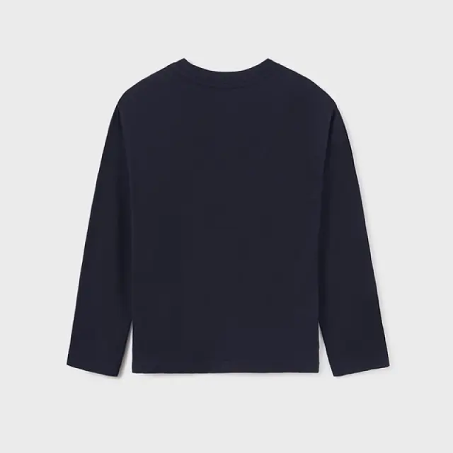 Junior 10 έως 18 ετών Μπλούζα skater Better Cotton ναυτικό μπλε - 14Ε 3