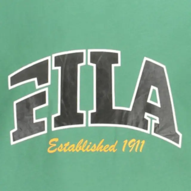 Fila - Ανδρικό T-shirt Lanaken Regular Fit FAM0882-60084 Πράσινο - S 3