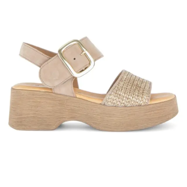 Gabor Πέδιλα Γυναικείο δέρμα Nubuck Καφέ GAB/64520 44-SAND