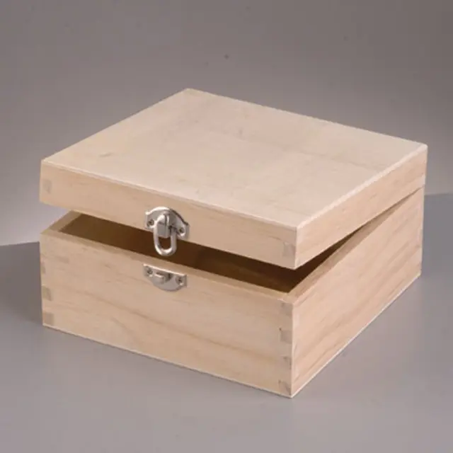 Ξύλινο Κουτί Τετράγωνο 16x16xh8cm