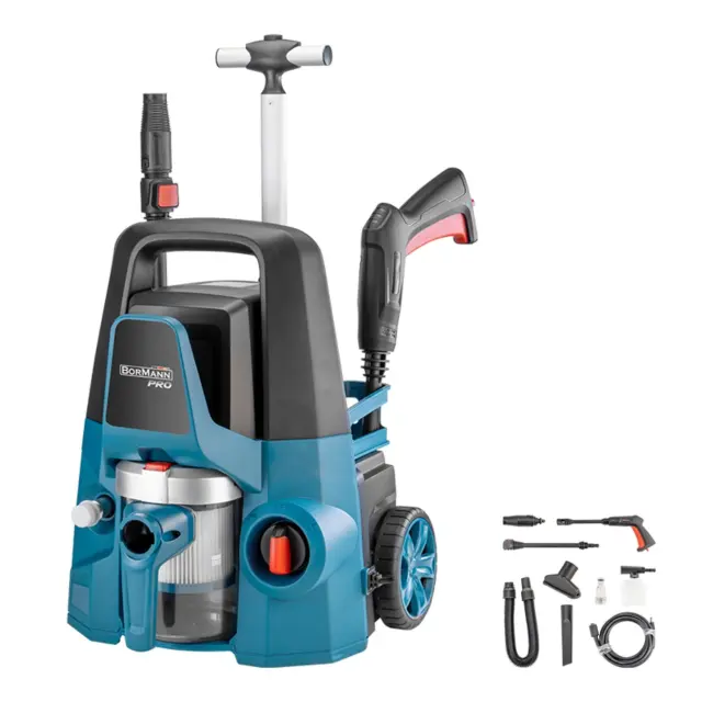 Bormann Pro BPW3130 - Πλυστικό Υψηλής Πίεσης 1600W , 130Bar , 480Lt Και Σκούπα Υγρών Στερεών 800W (070498)
