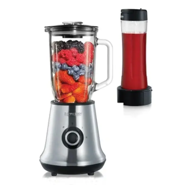 Severin Μπλέντερ & Εξάρτημα Smoothie Mix & Go Ανοξείδωτο 500w