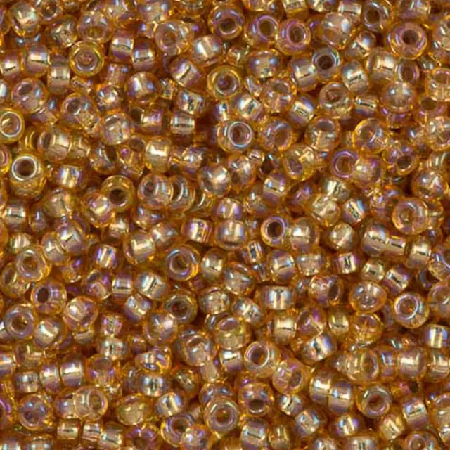 Χάντρα Miyuki Round Rocailles 8/0 - 91004 - Silver Lined Dark Gold AB ~25gr