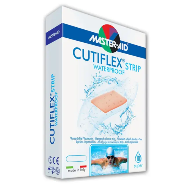 Master Aid Cutiflex Strip Αδιάβροχο Αυτοκόλλητο Επίθεμα 78x26mm, 10τμχ