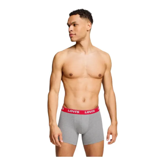 Levi's Ανδρικό Boxer Repeat Logo Brief - Τριπλό Πακέτο, Χρώμα Black-Grey Combo 2