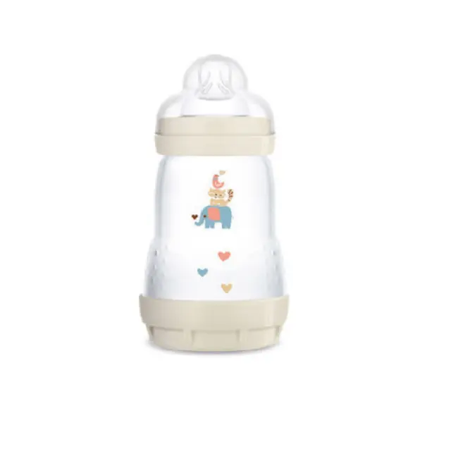 MAM Easy Start Anti-Colic Bottle Πλαστικό Μπιμπερό Κατά των Κολικών με Θηλή Σιλικόνης Μπεζ Ρακούν 2m+ 260ml