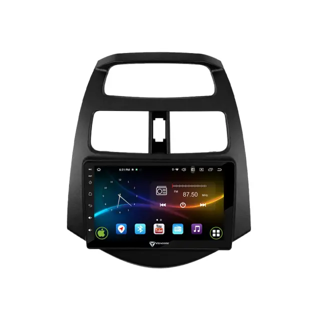 VenCore Οθόνη Multimedia Android 15 9" 9109A MTK6762 Octa-Core 2GB/32GB IPS με Πρόσοψη, CarPlay, Android Auto και Υποστήριξη Κάμερας Οπισθοπορείας AHD για Chevrolet Spark 2009-2015 – Μαύρη (3236-10007-0683B) 2