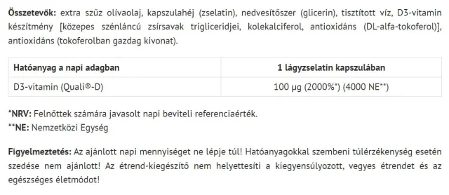 Natur Tanya Olive D3-Vitamin - 4000 IU 2
