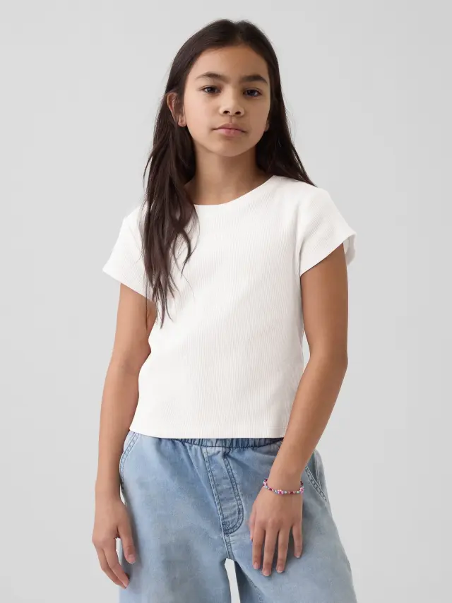 Παιδική Arch Logo Rib Μπλούζα new off white