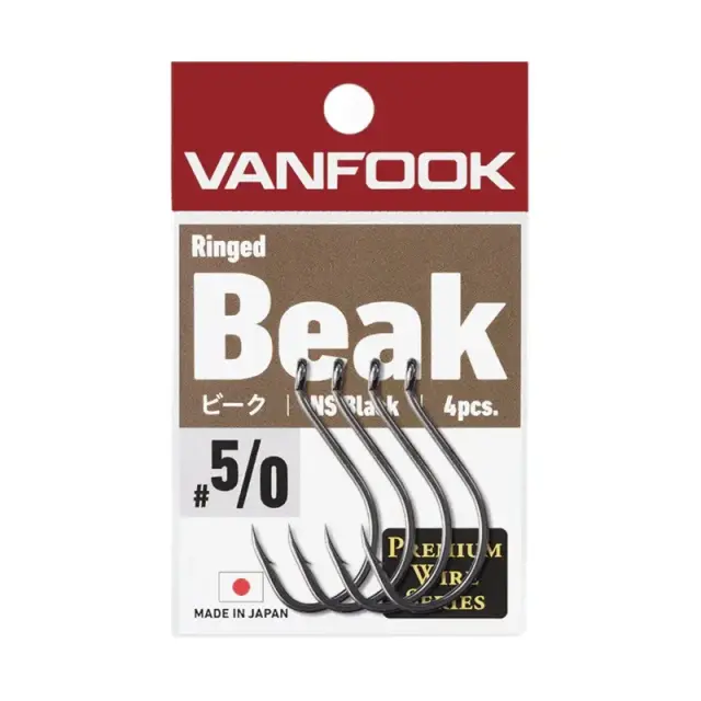 VANFOOK RINGED BEAK NS BLACK 7/0 -3PCS/PACK