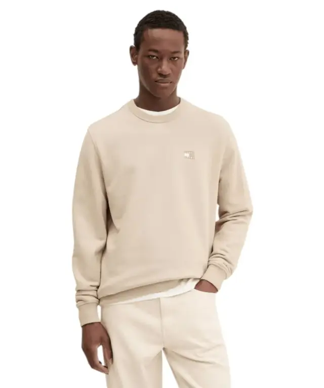 Tommy Hilfiger - Ανδρική Μπλούζα Φούτερ Reg Badge Crew Ext DM0DM20660-RVB Μπεζ - 2XL