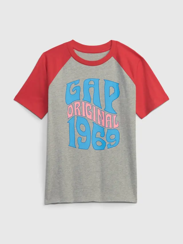 Παιδική Gap 1969 Logo Raglan Μπλούζα - XS