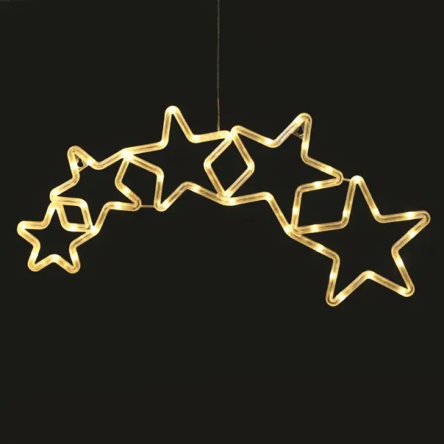 AcaLight Offer ΛΑΜΠΑΚΙΑ ΑΣΤΕΡΙΑ ΠΛΑΣΤΙΚΑ 47 LED ΣΕ ΣΕΙΡΑ ΘΕΡΜΟ ΛΕΥΚΟ ΜΠΑΤΑΡΙΕΣ 3xΑΑ USB IP20 540x5x250mm
