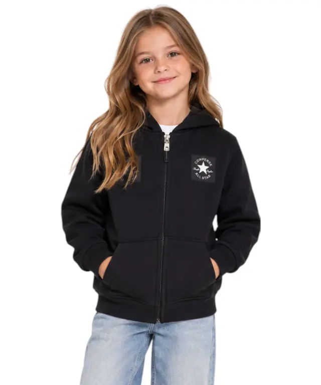 Converse - Παιδική Ζακέτα Φούτερ Chuck Taylor Patch Oversized Fit 9CJ814-023 Μαύρο