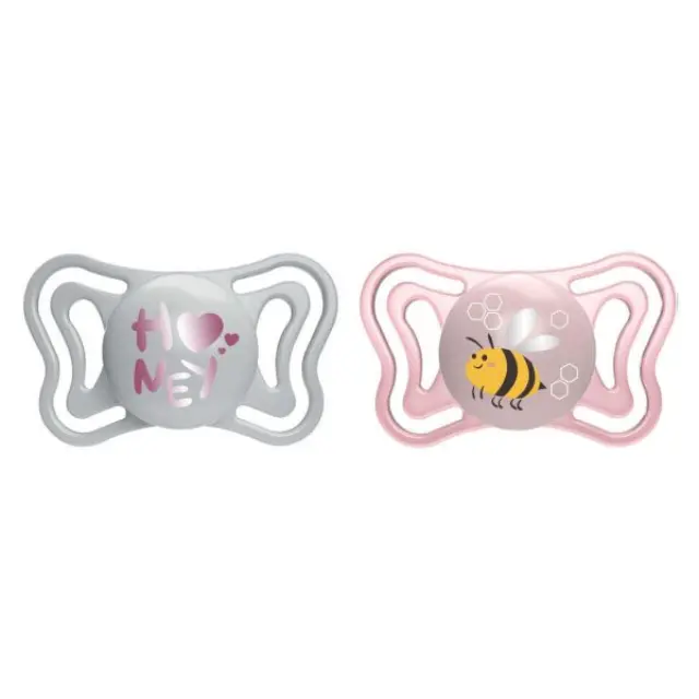 Chicco Πιπίλα Σιλικόνης PhysioForma Light 2T. 2-6m Pink Bee C10-71037-11