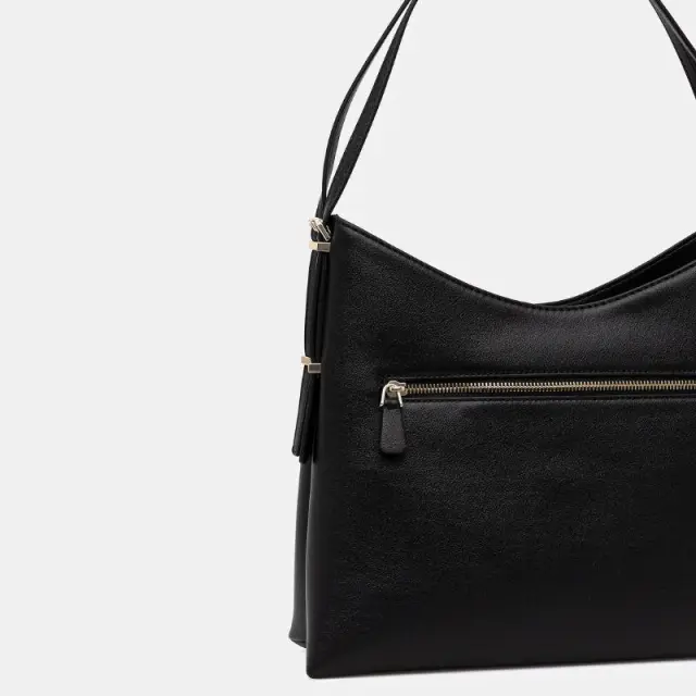 Guess - Γυναικεία Τσάντα Ώμου Lefia Large Hobo HWBG9644020-BLA Μαύρο 3